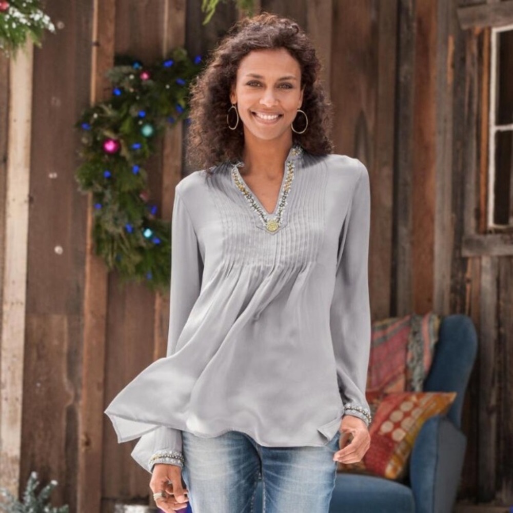 Silk Tunic taupe Sundance